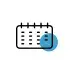 Icon of a calendar with a checkmark